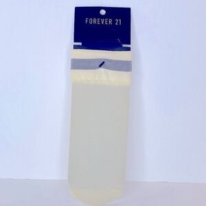 NEW…Cream/Silver hosiery socks OS (one size) from Forever21